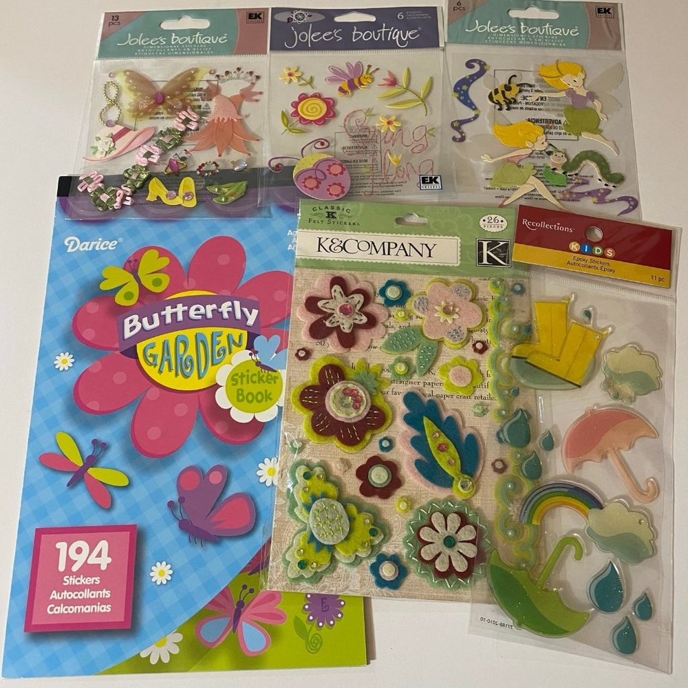 Jolee’s Boutique K&Company Recollections Fairies Spring Scrapbook Stickers